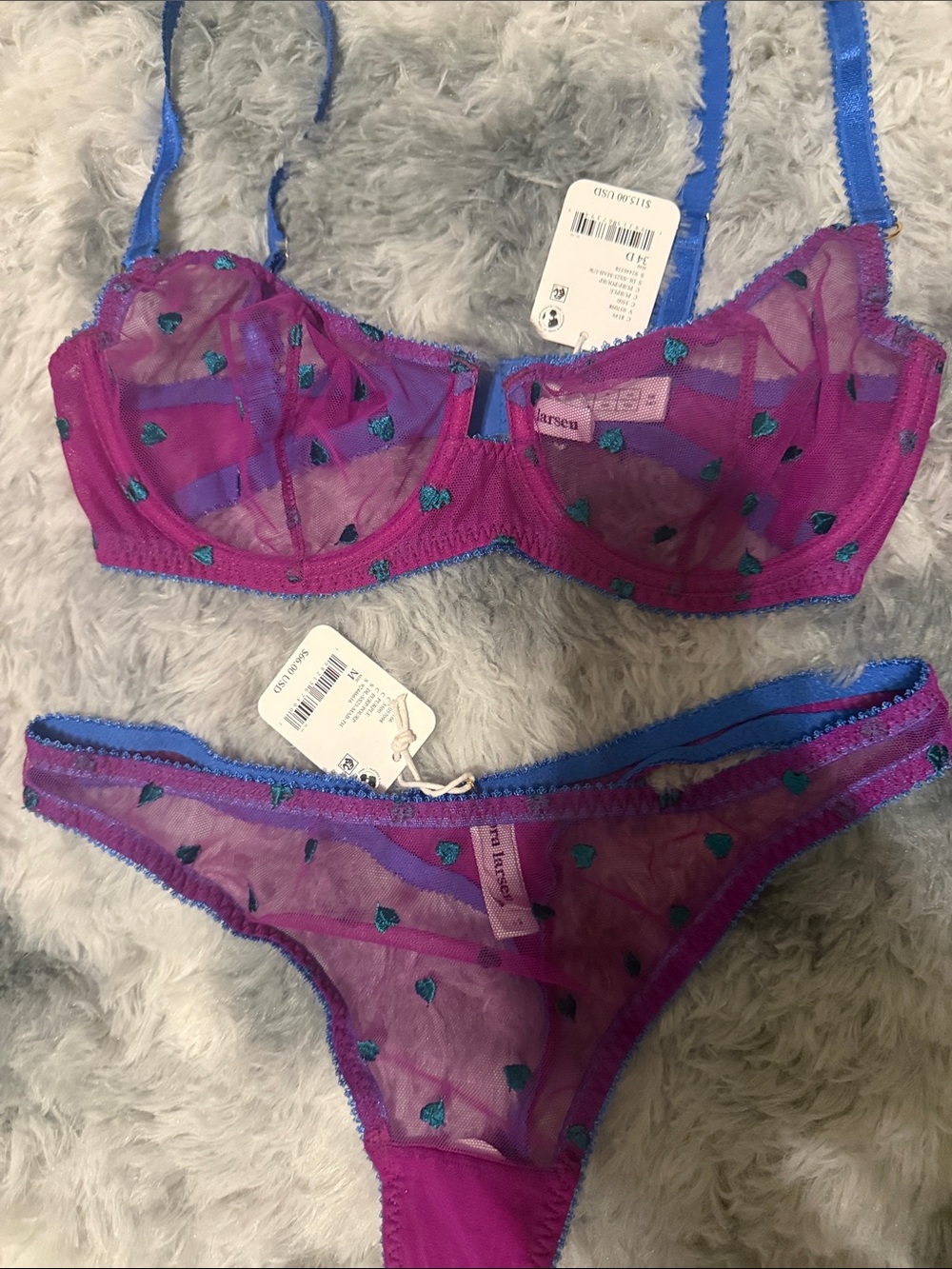 NWT Dora Larsen Bra and Panty set, can sell seperately